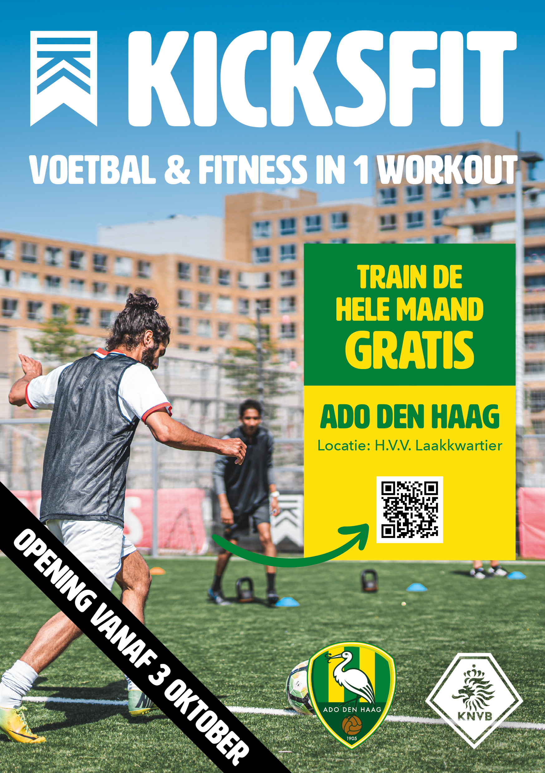 kicksfit poster locatie den haag openingsmaand voorkant