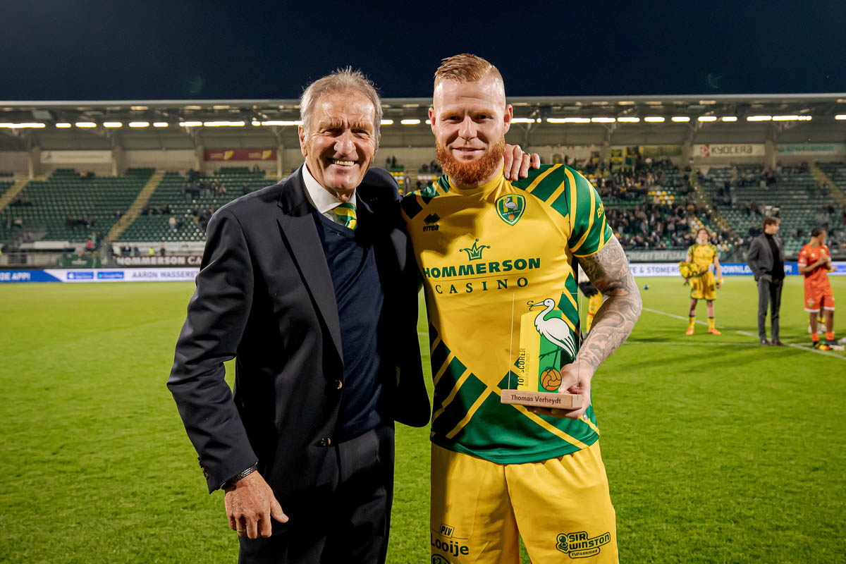 (L-R) *Lex Schoenmaker* of ADO Den Haag, *Thomas Verheydt* of ADO Den Haag 