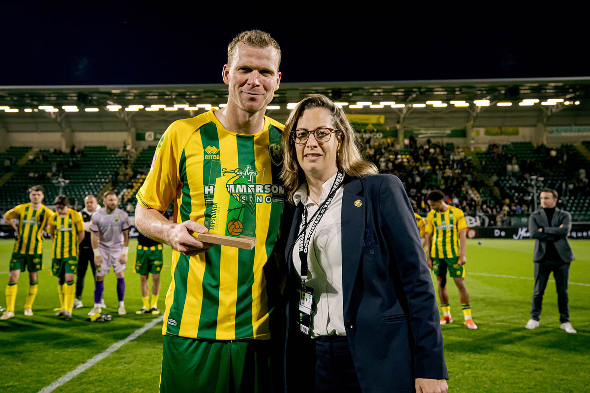 *Henk Veerman* of ADO Den Haag, *Natascha van Grinsven - Admiraal* of ADO Den Haag 